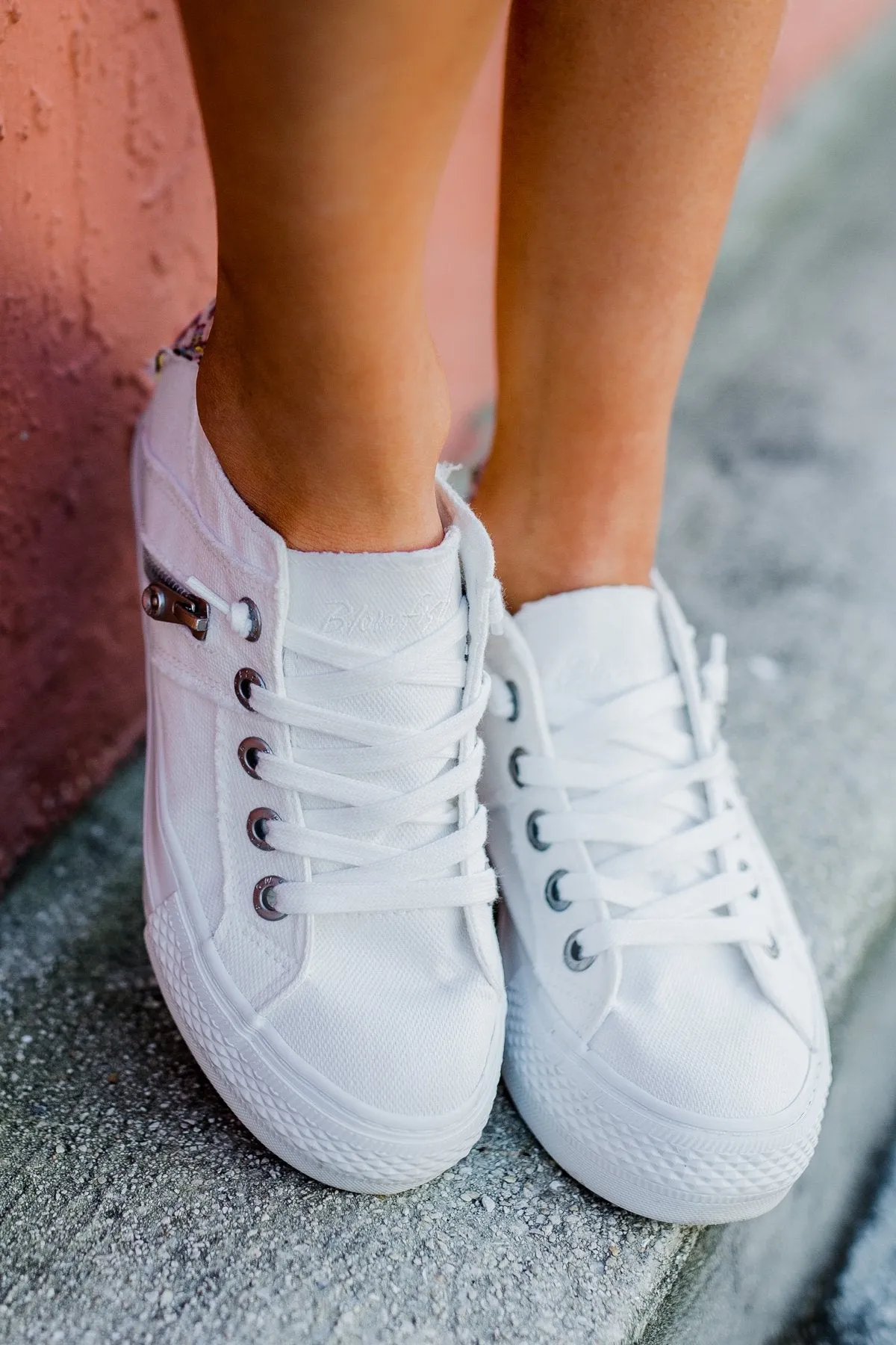 Blowfish Melondrop Sneakers- White Smoked Canvas