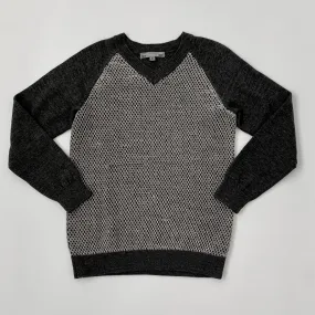 Bonpoint Grey Wool V-Neck Jumper: 8 Years