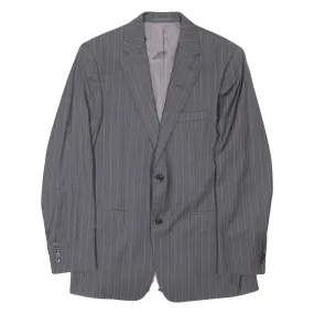 BOSS Mens Blazer Coat Grey Striped M