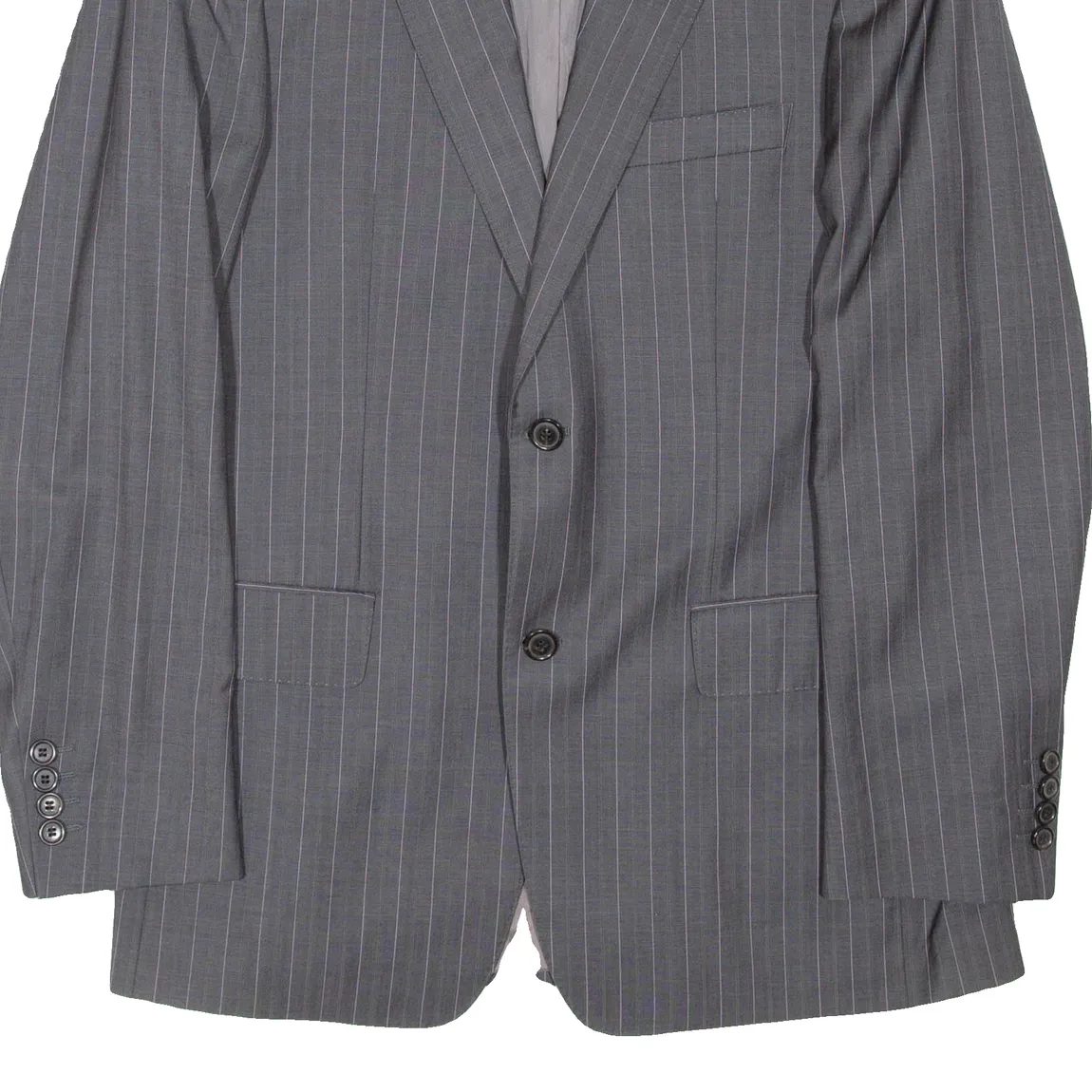 BOSS Mens Blazer Coat Grey Striped M