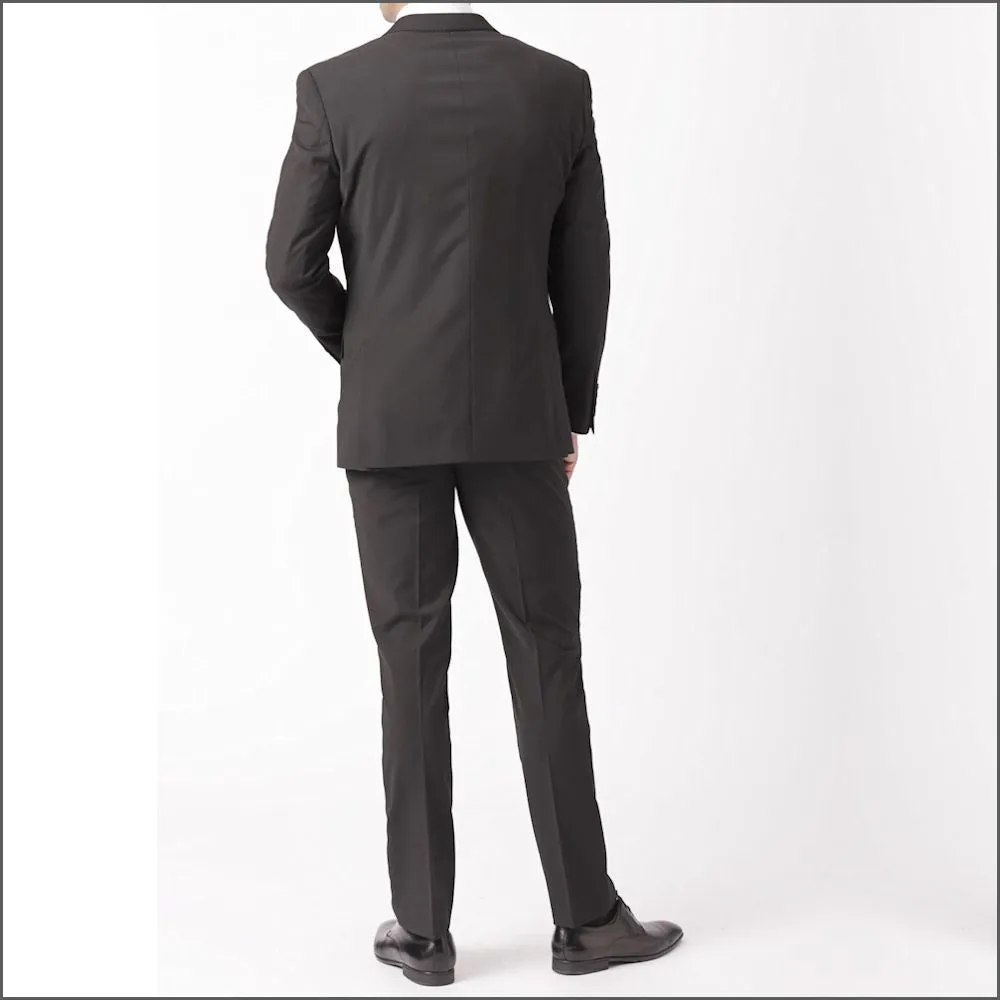 Brook Taverner Cassino Black Fashion Fit Washable Crease Resistant Suit**