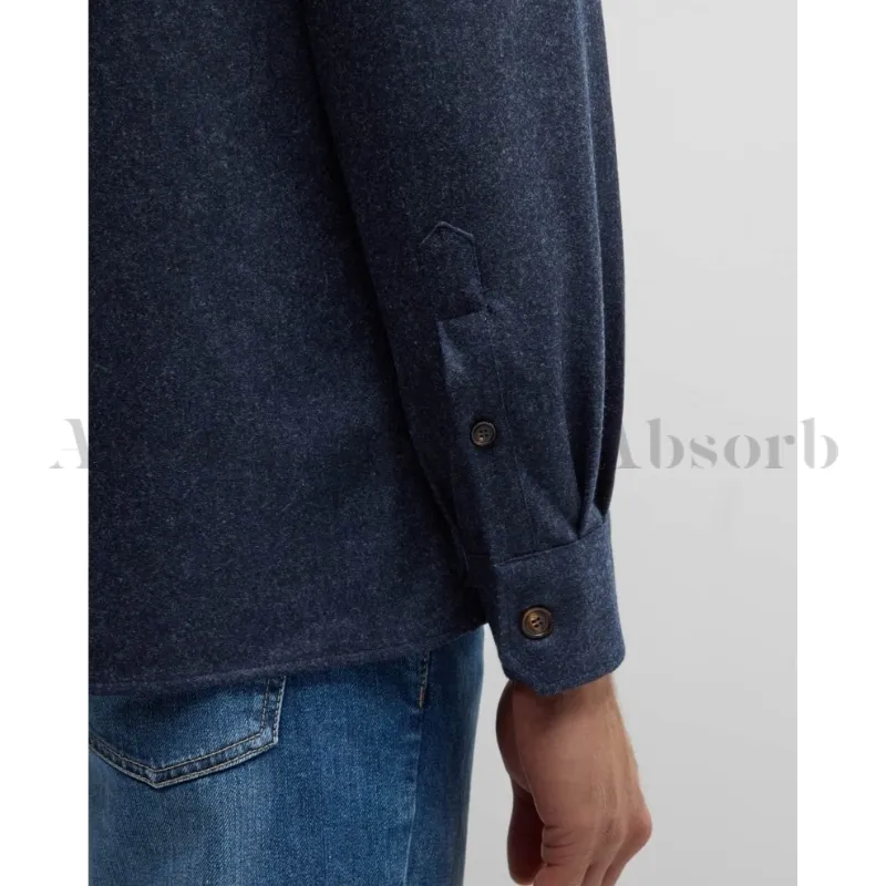 BRUNELLO CUCINELLI  |Wool Long Sleeves Plain Oversized Shirts