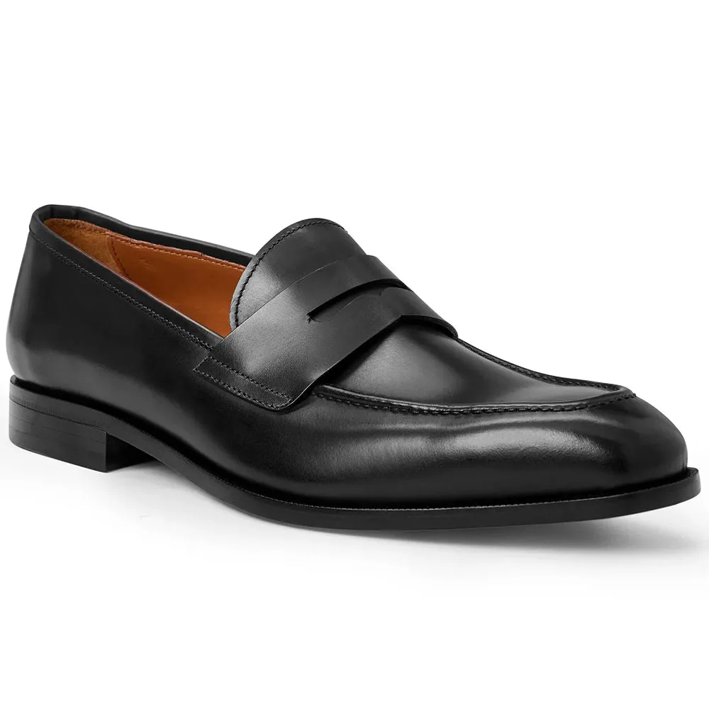 Bruno Magli Vesini Leather Slip-on Loafers Black