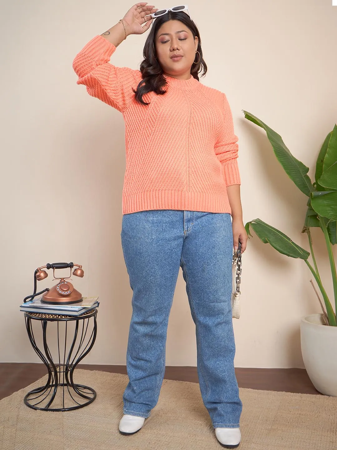 Cable knitted sweater