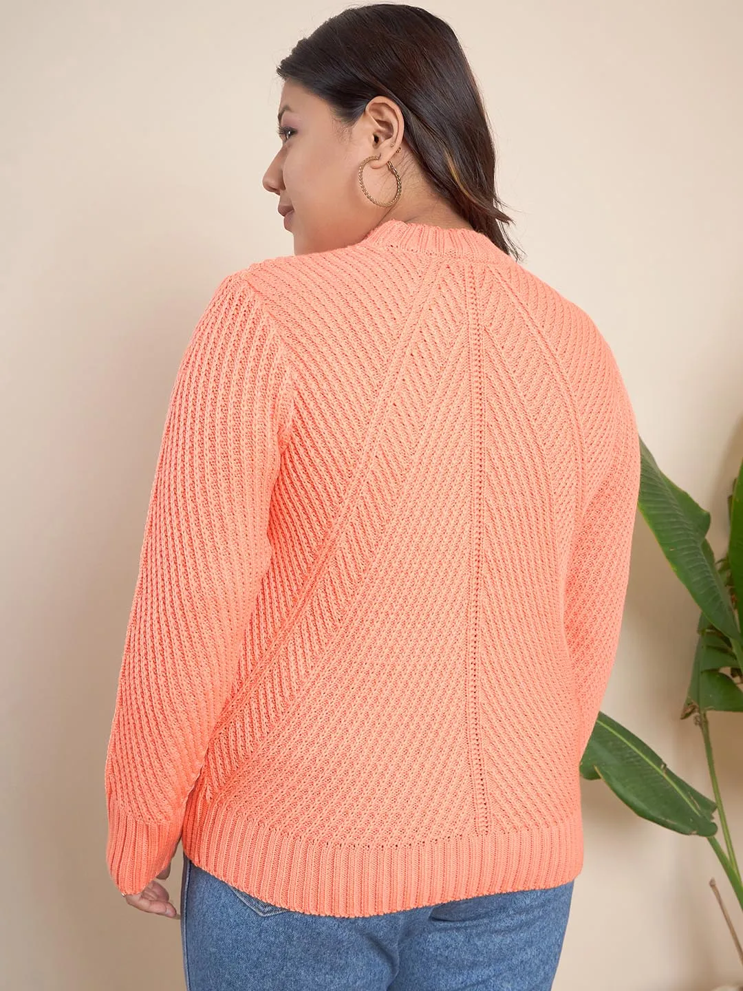 Cable knitted sweater