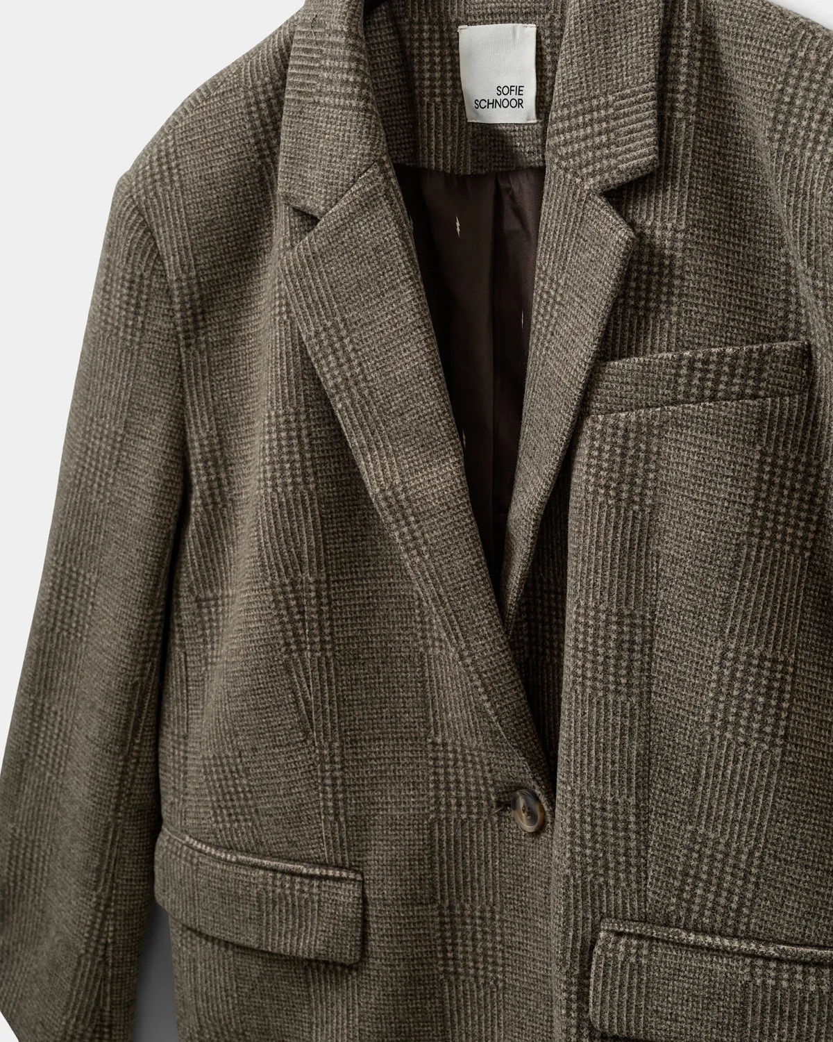 CHANTALLYSW BLAZER - Brown check