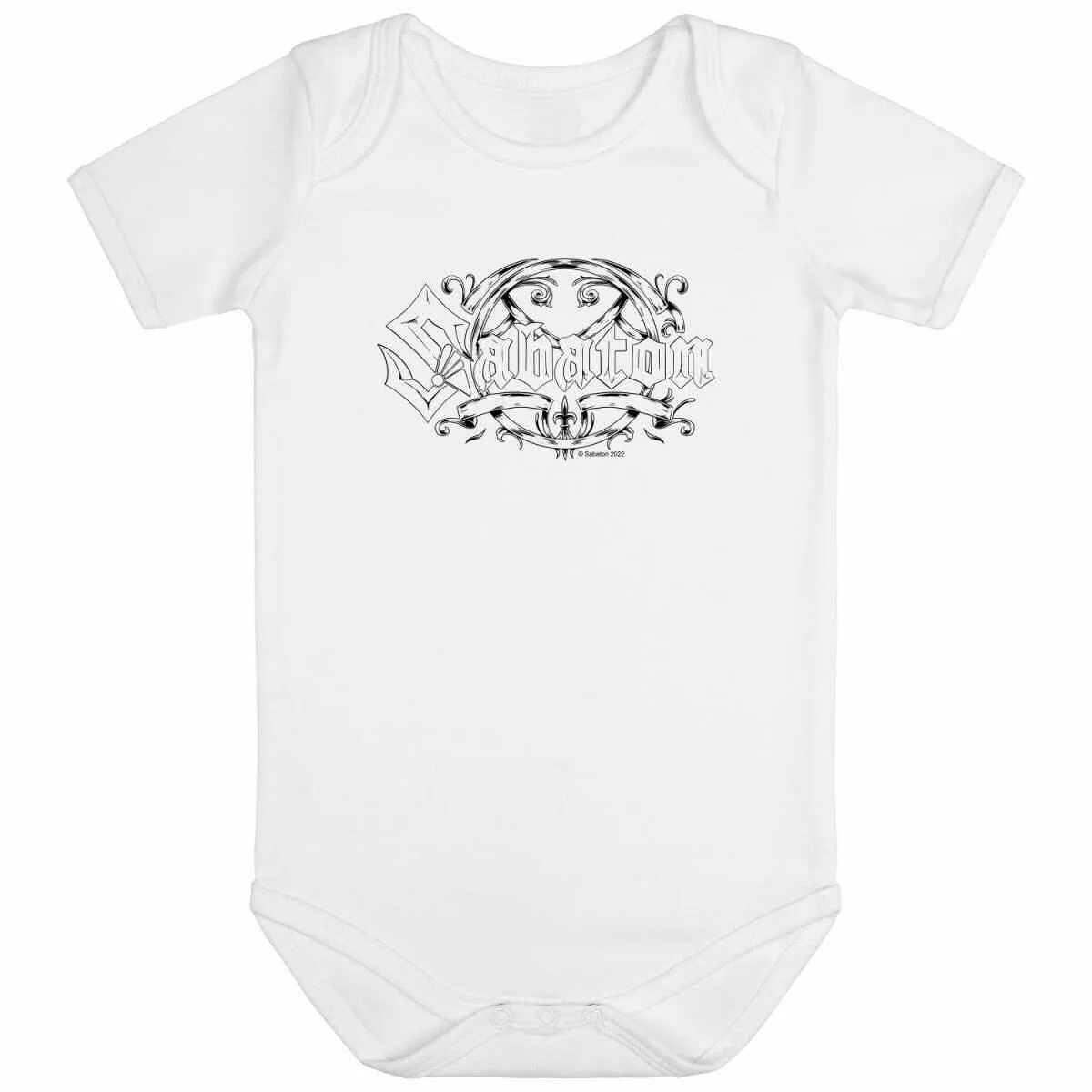 children's body suit Sabaton - (Crest) - white/black - METAL-KIDS - 819.30.7.8  -  Metal-shop