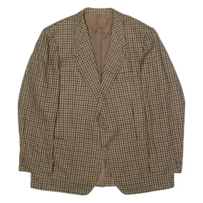 COOPERS Mens Blazer Jacket Brown 80s Houndstooth XL