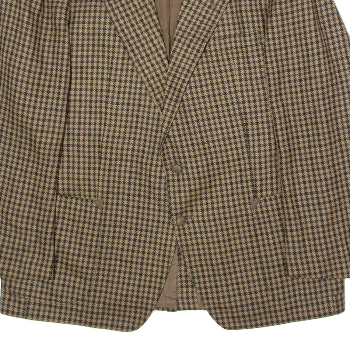 COOPERS Mens Blazer Jacket Brown 80s Houndstooth XL