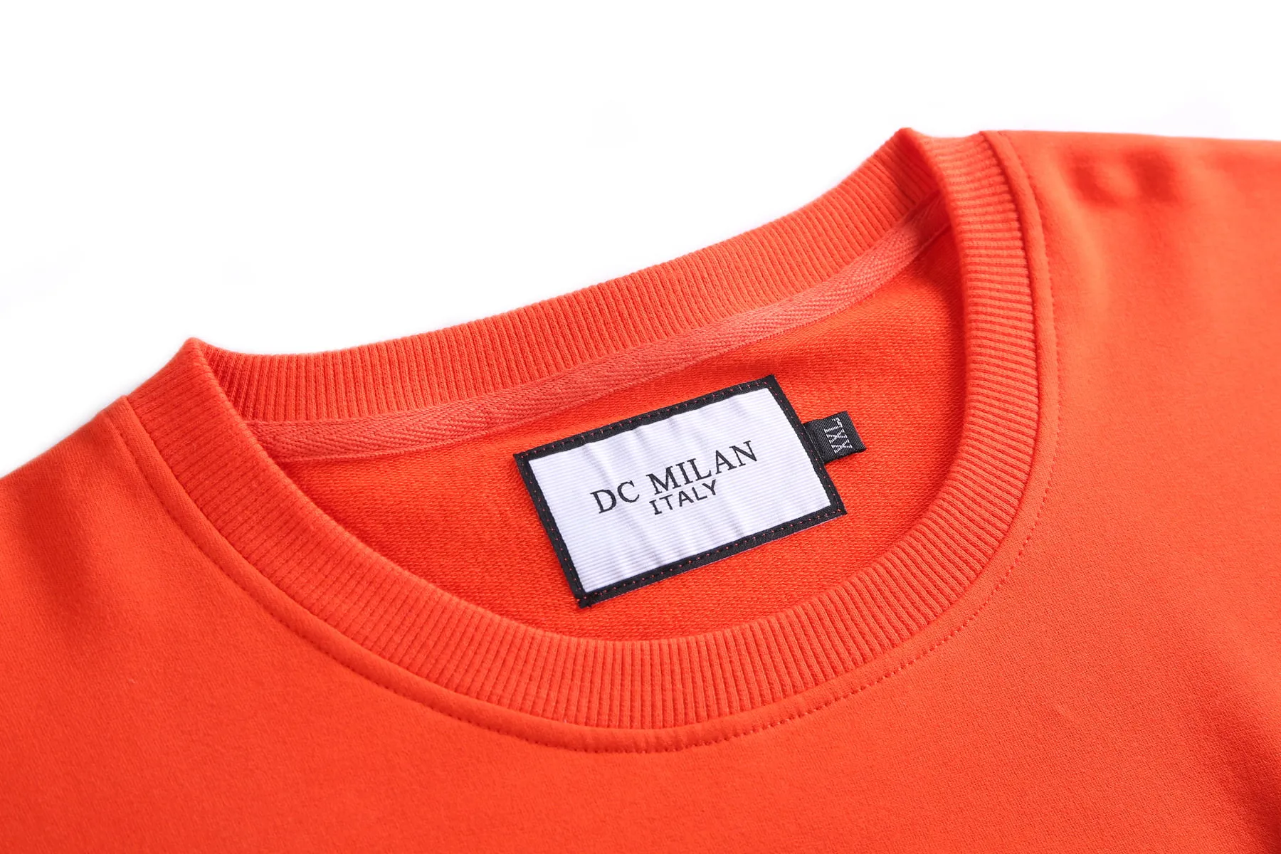 Cotton Sweatshirt with Embroidery – Orange