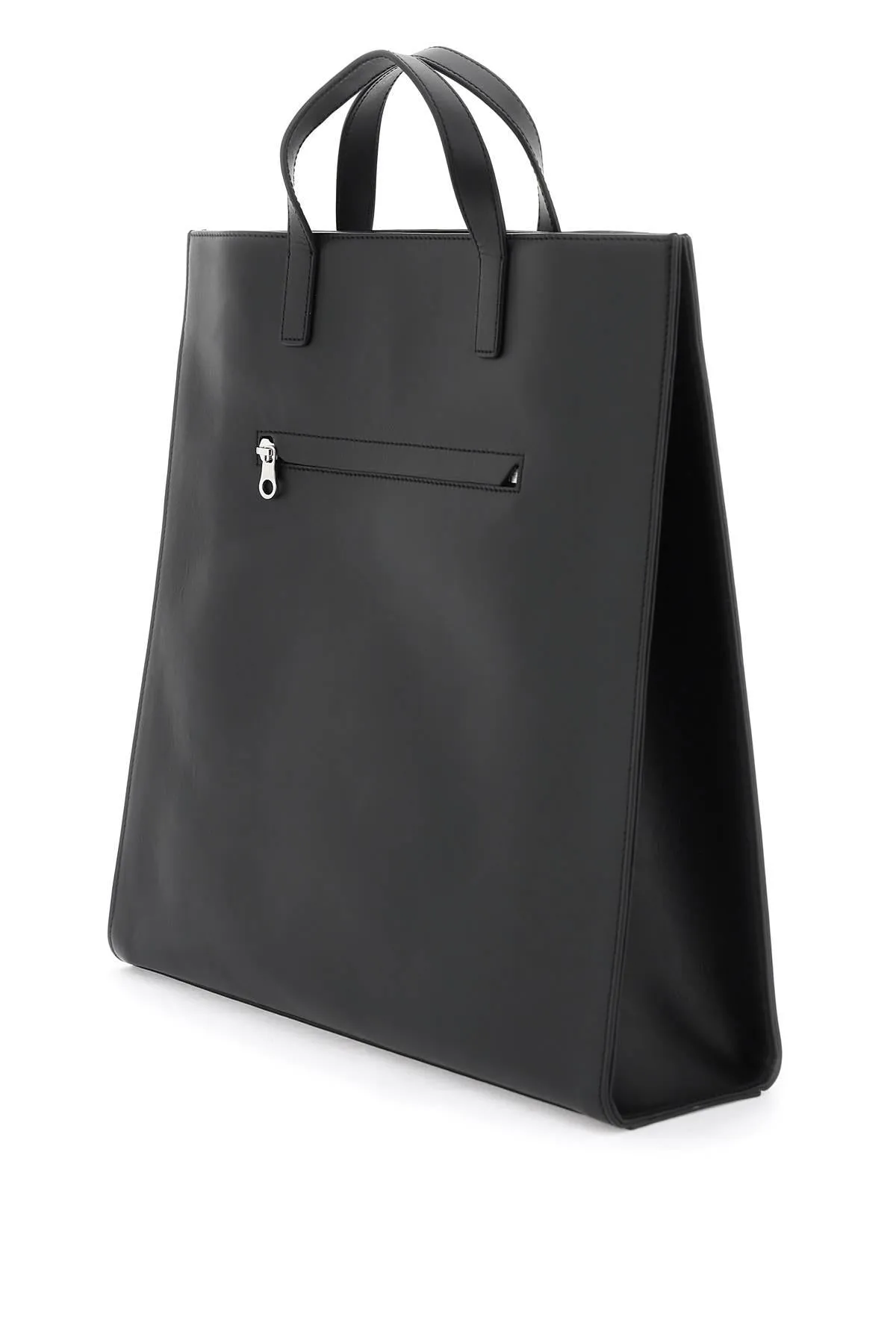 Courreges    Courreges Smooth Leather Heritage Tote Bag In 9