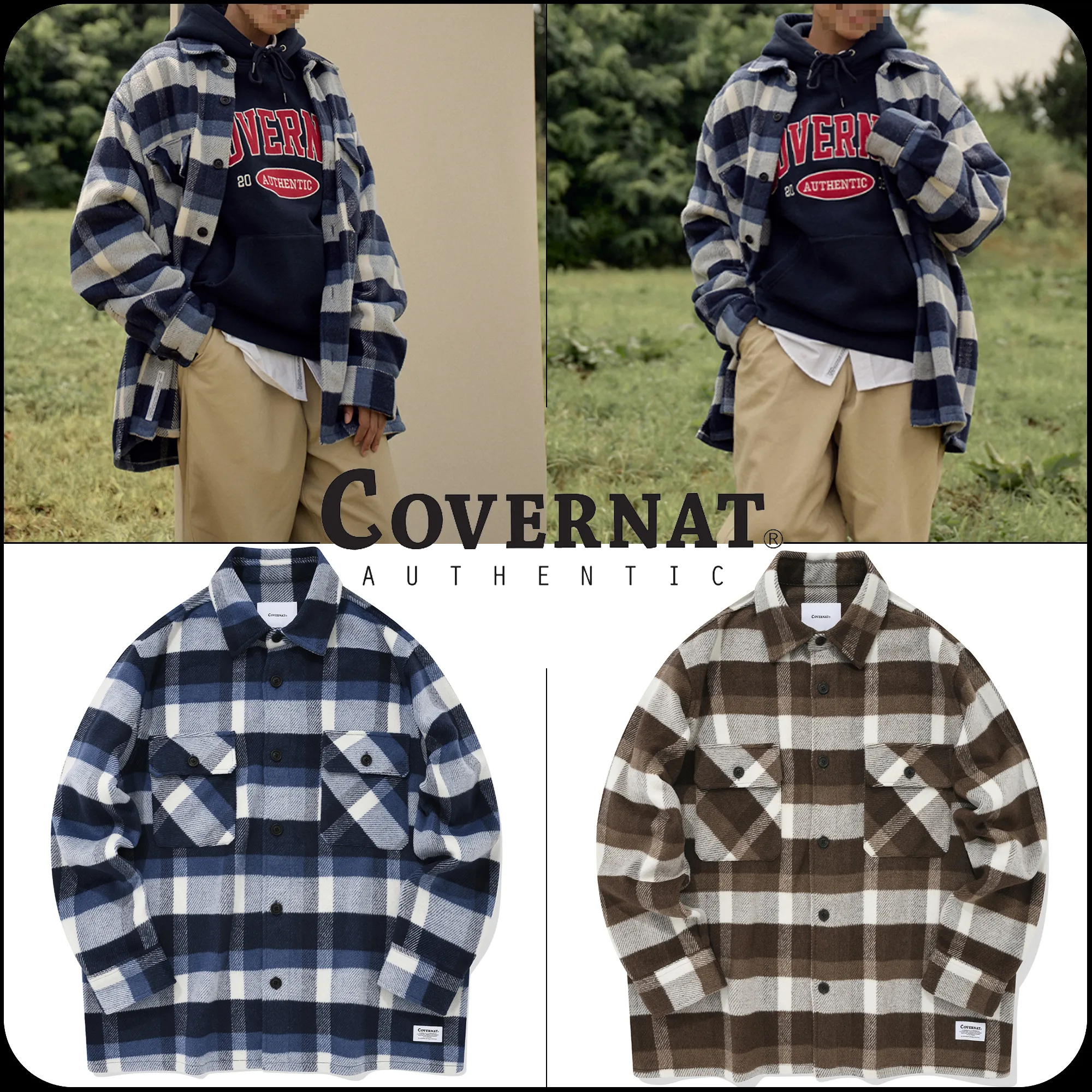 COVERNAT  |[COVERNAT]★flannel check shirt jacket