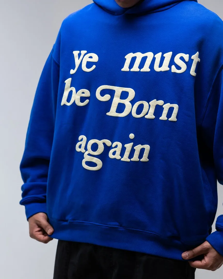 cpfm  YE MUST BE BORN AGAIN BLUE HOODIE