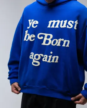 cpfm  YE MUST BE BORN AGAIN BLUE HOODIE