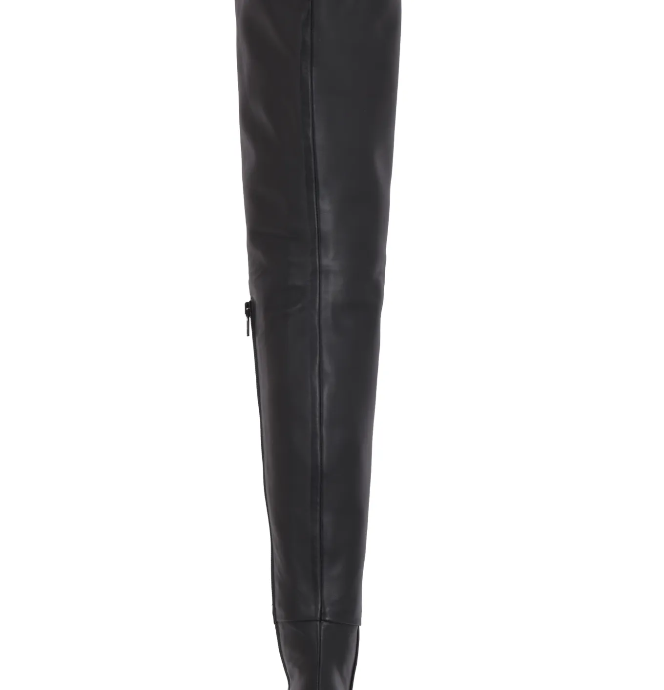 Crotch high boots with 10cm  heels in real leather