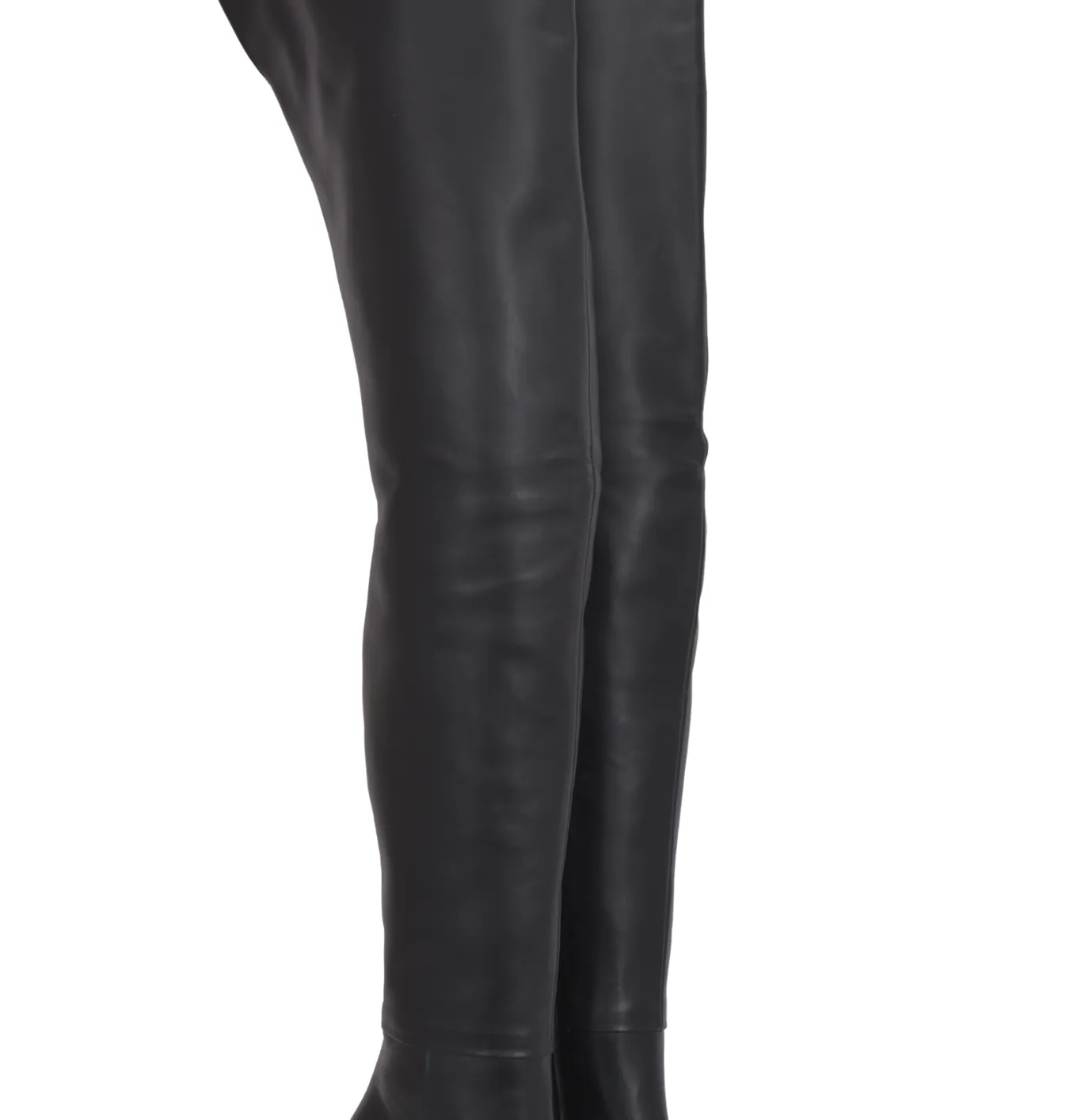 Crotch high boots with 10cm  heels in real leather