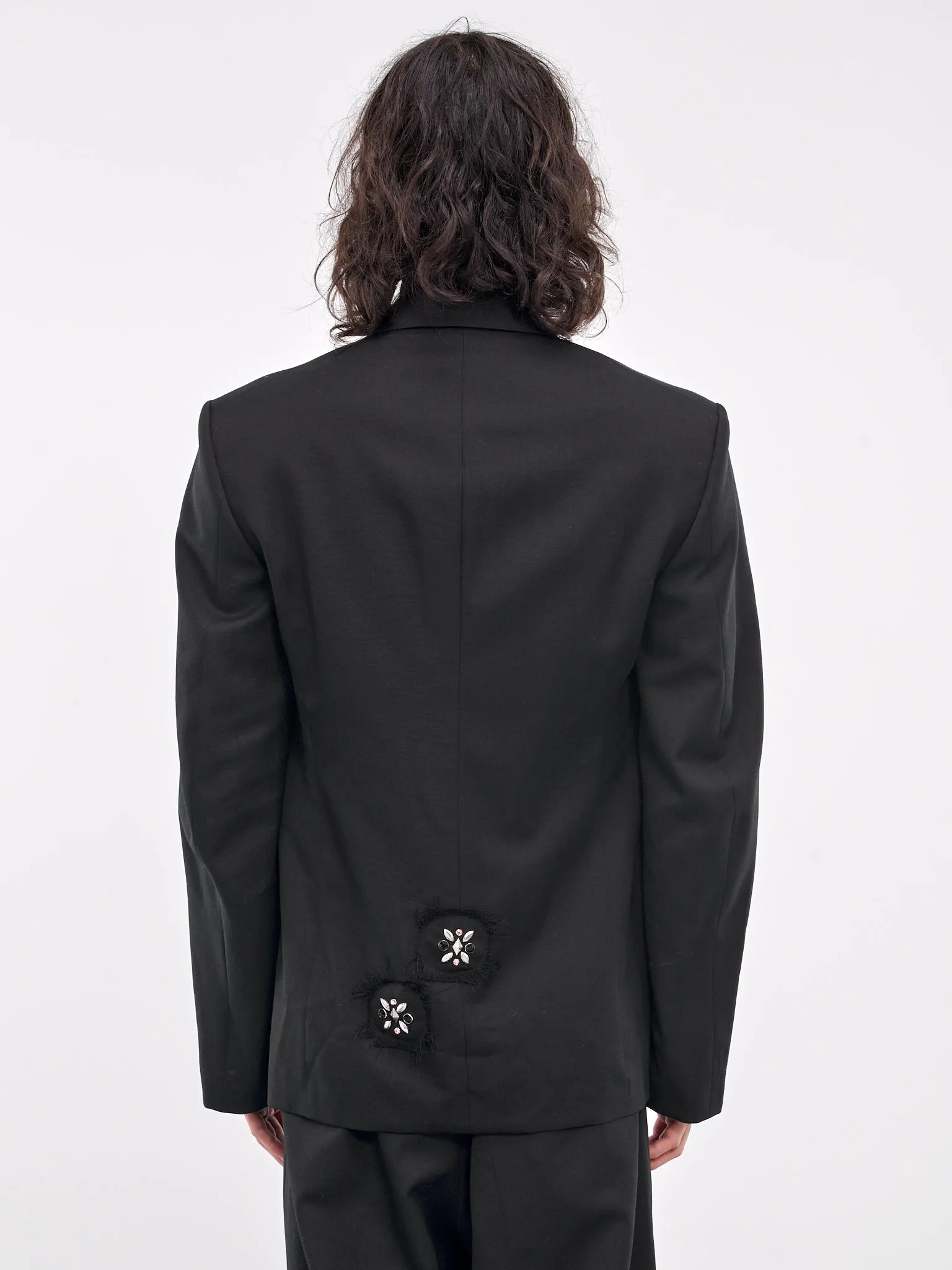 Crystal Embroidered Blazer (JK0224-BLACK)