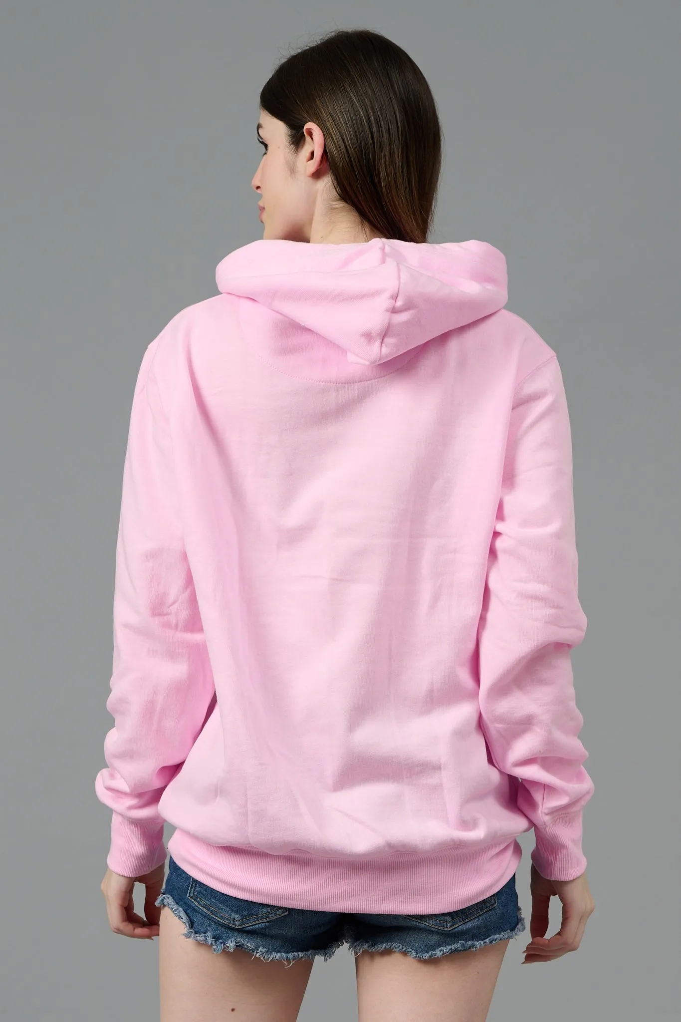 Designer Go Devil Printed Pink Hoodie for Women