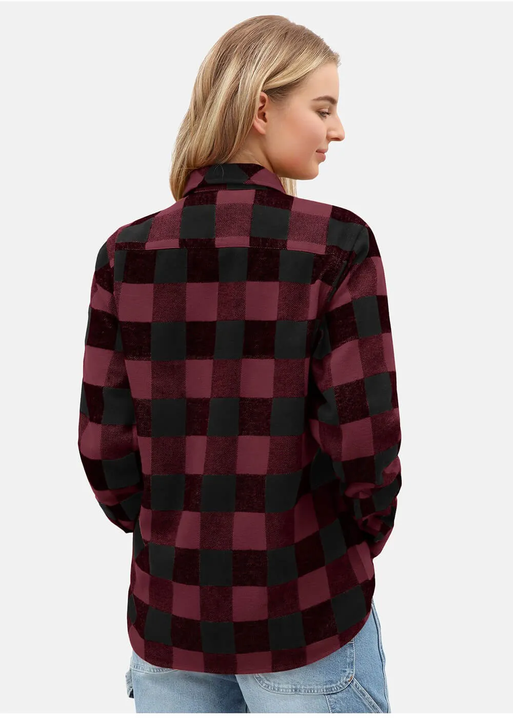 Dickies Men's Sacramento Flannel Shirt Maroon Red