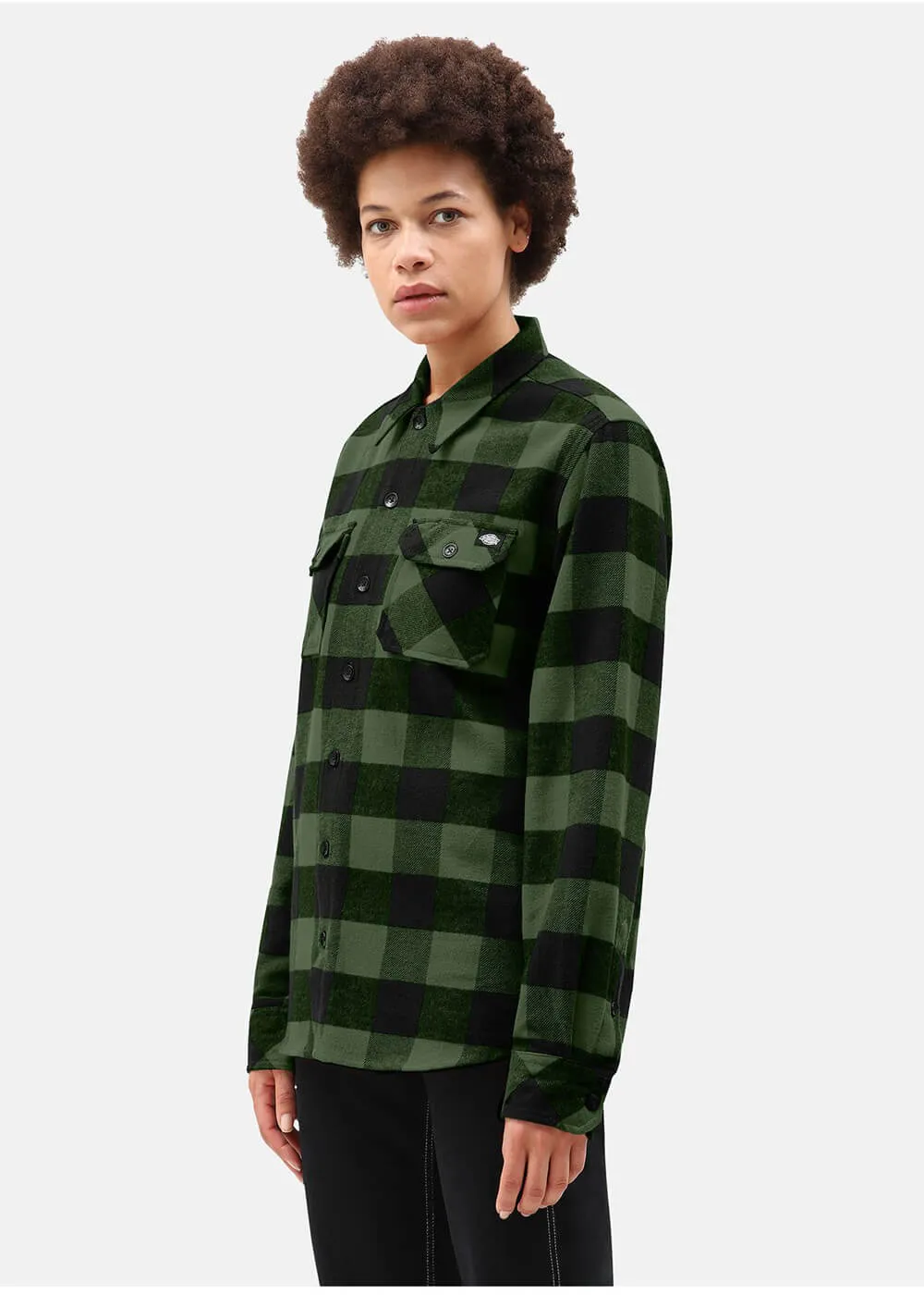 Dickies Men's Sacramento Flannel Shirt Tree Green