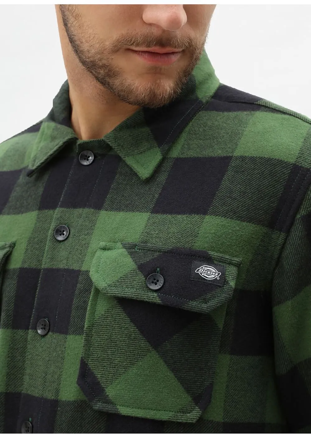 Dickies Men's Sacramento Flannel Shirt Tree Green