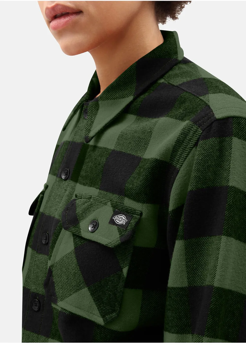 Dickies Men's Sacramento Flannel Shirt Tree Green