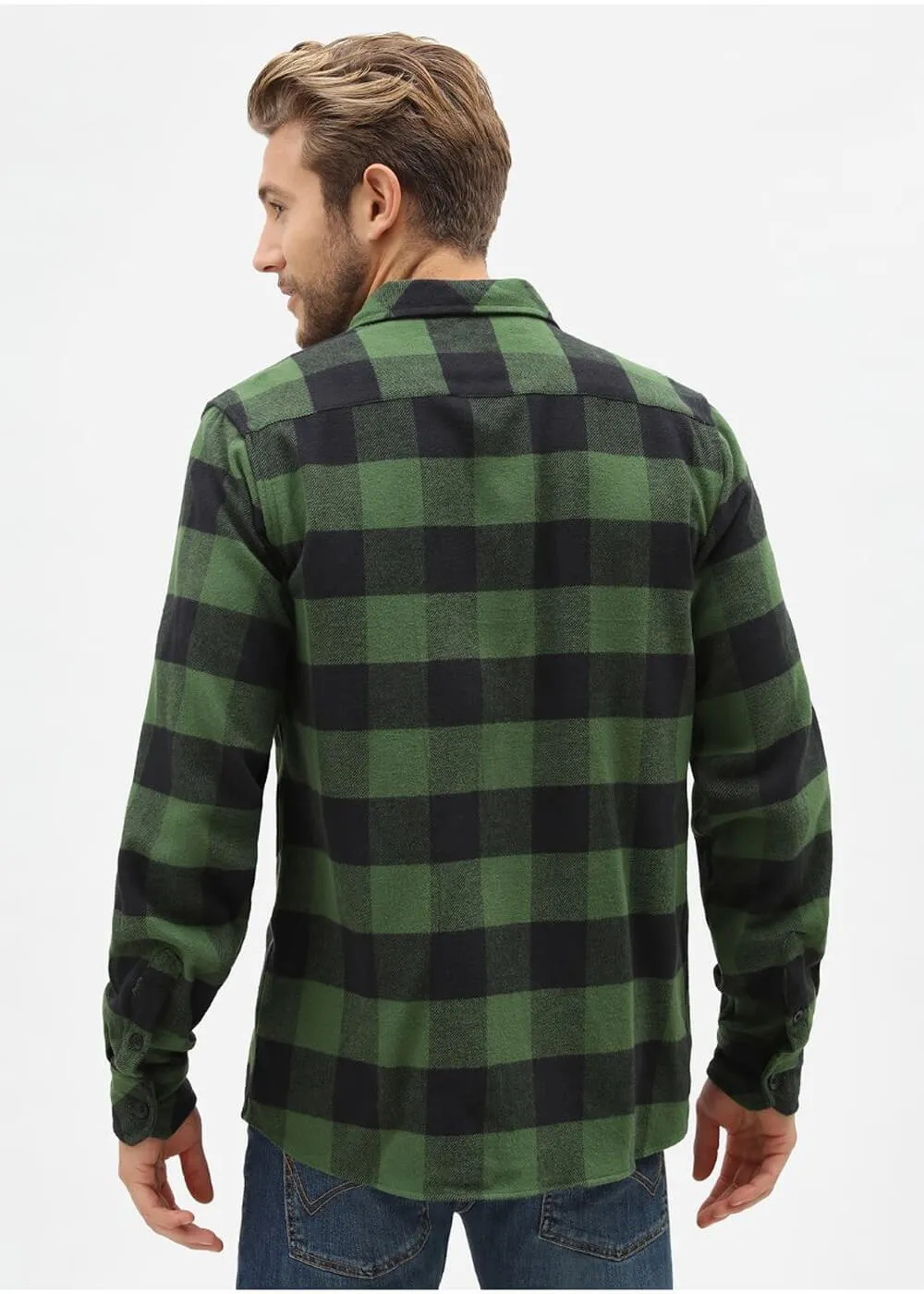 Dickies Men's Sacramento Flannel Shirt Tree Green