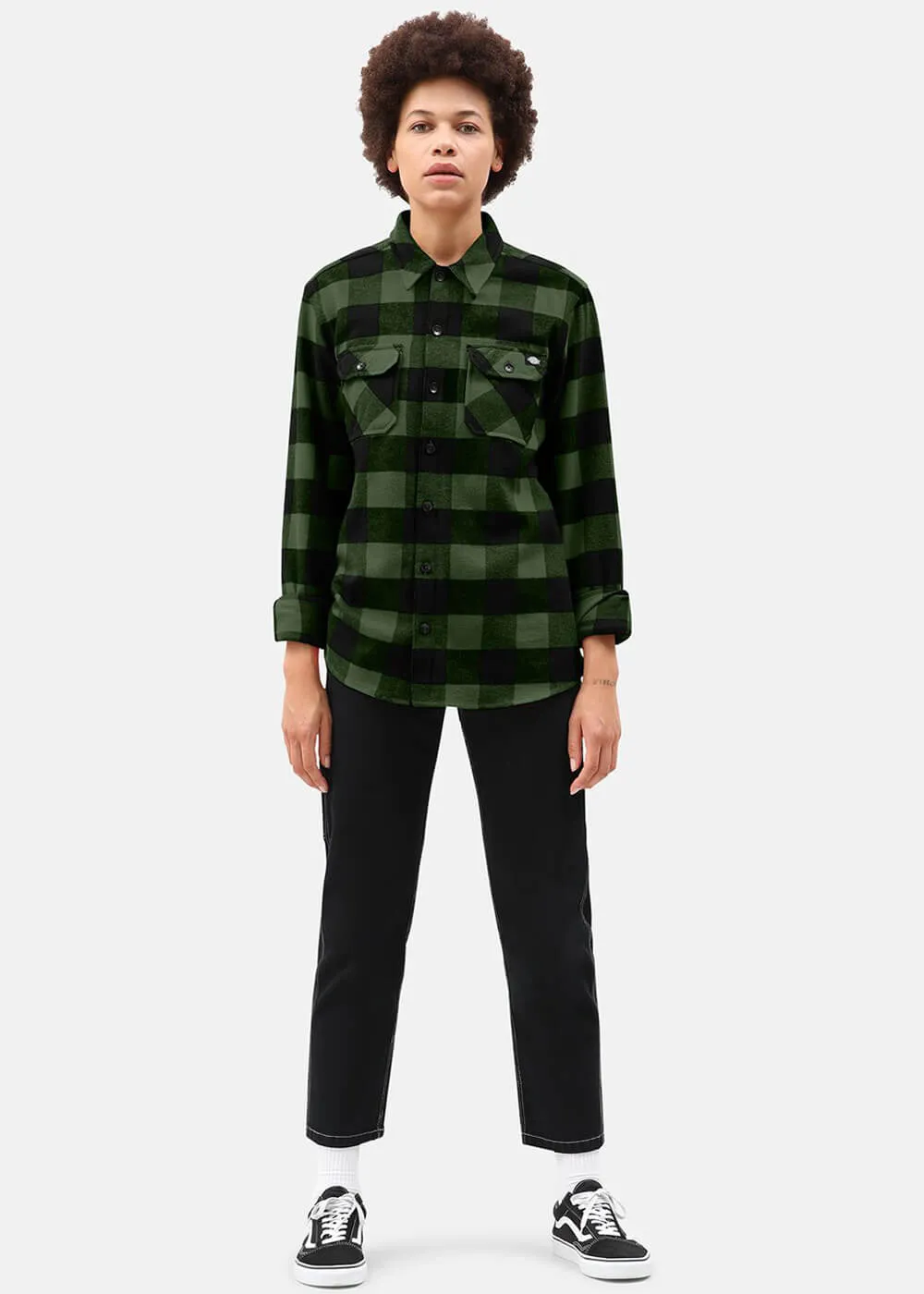 Dickies Men's Sacramento Flannel Shirt Tree Green