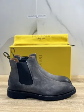 Doucal’s Chelsea Boot Pelle Suede Grey Luxury Men Doucal’s Shoes Boot