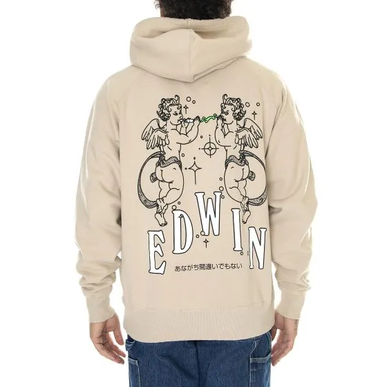 Edwin Angles Hoodie Sweat White Pepper