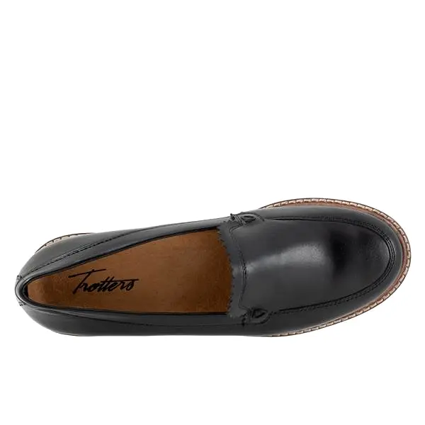 Fayth Black Leather Loafer Shoes