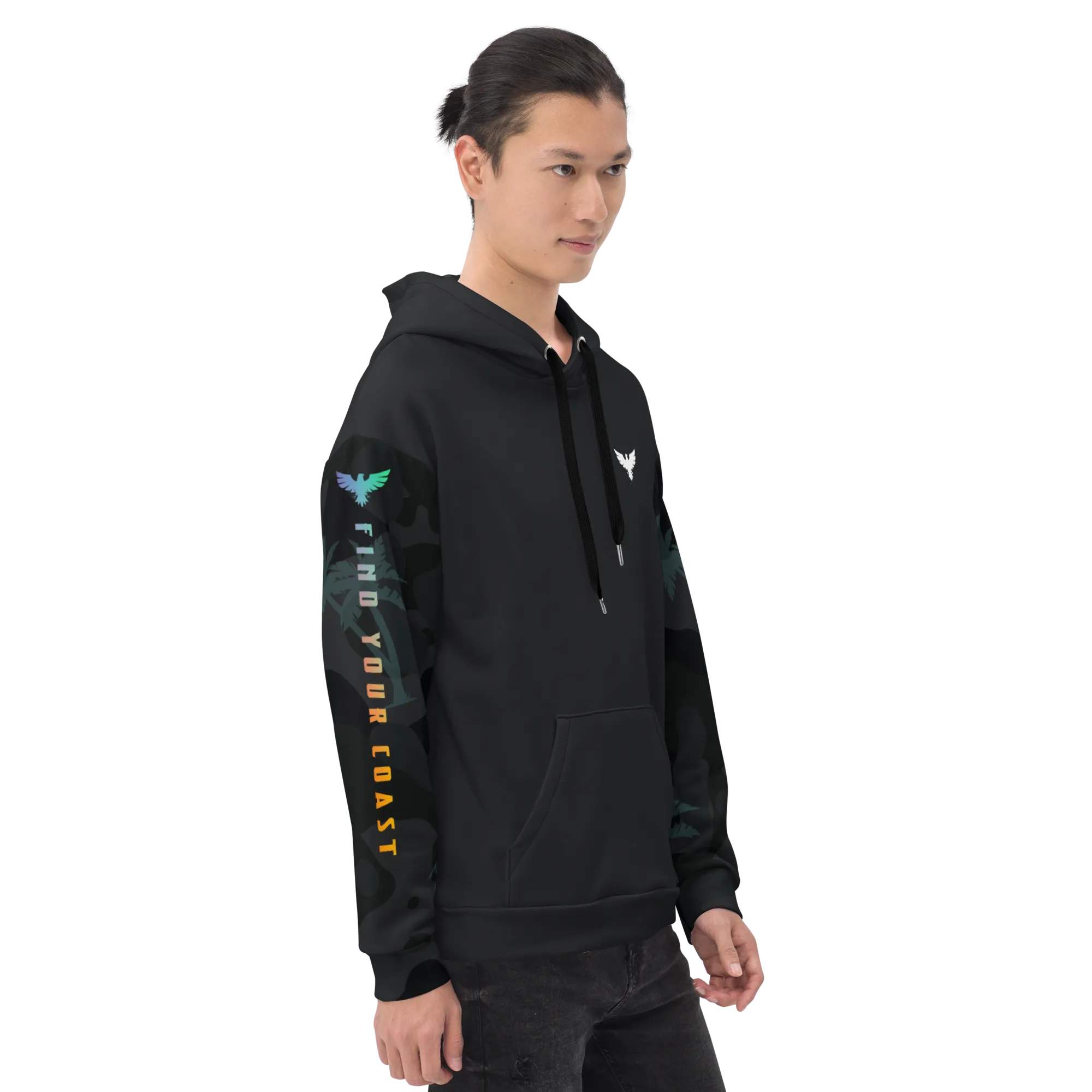 Find Your Coast Palm Sleeve Recycled Hoodie