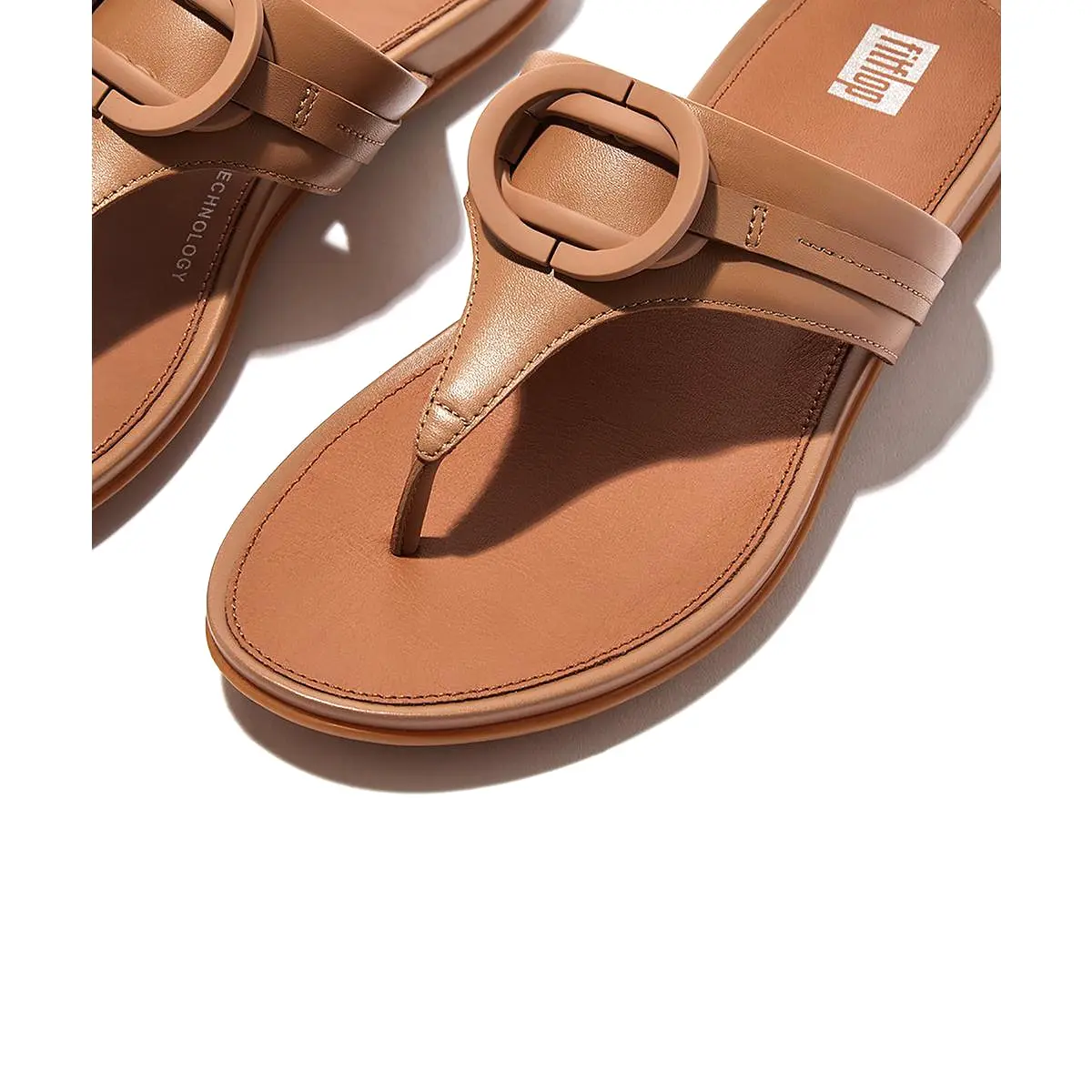 Fitflop Womens Gracie Leather Slip-On Slide Sandals