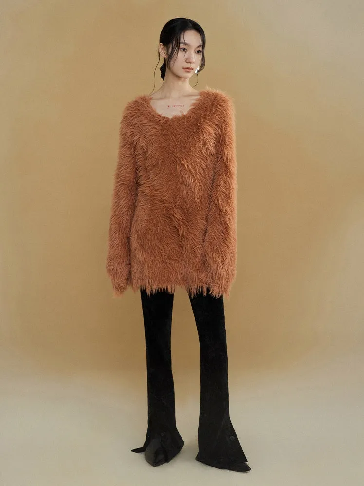 Furry Cable Large Sweater