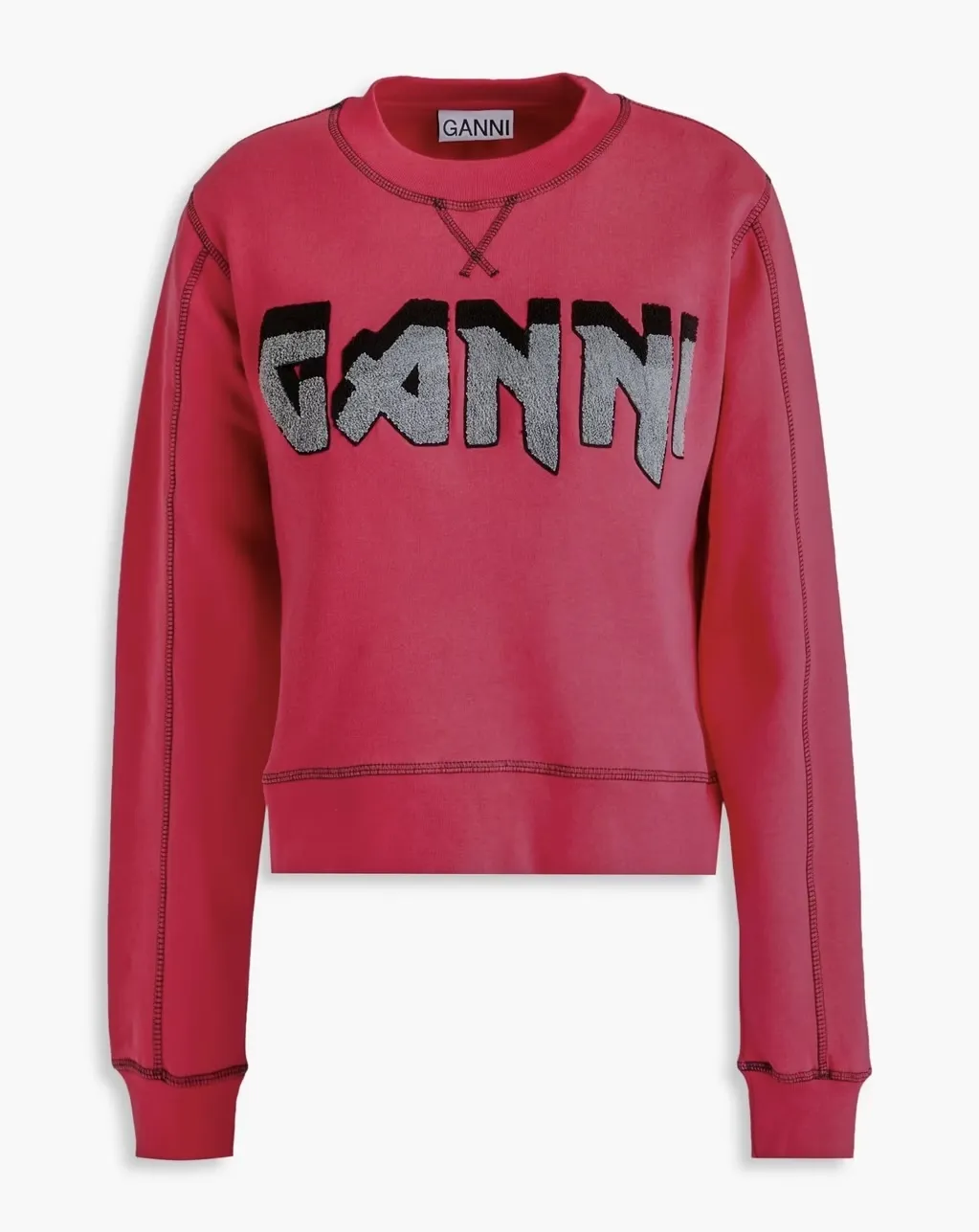 Ganni  |Sweat Long Sleeves Cotton Logo Hoodies & Sweatshirts