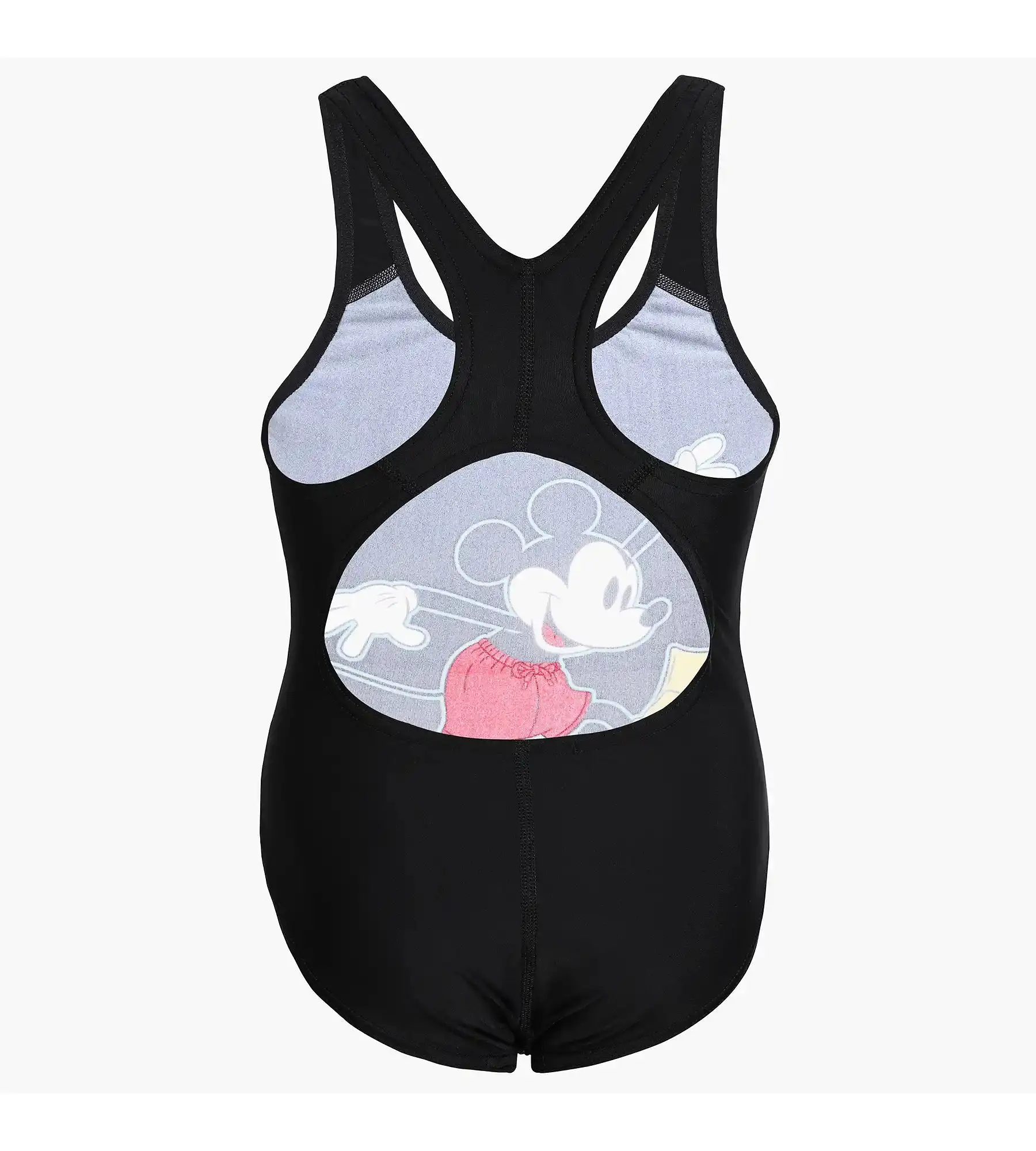 Girl's Disney Mickey Mouse One Piece Swimwear - Trooper Logo Black & White