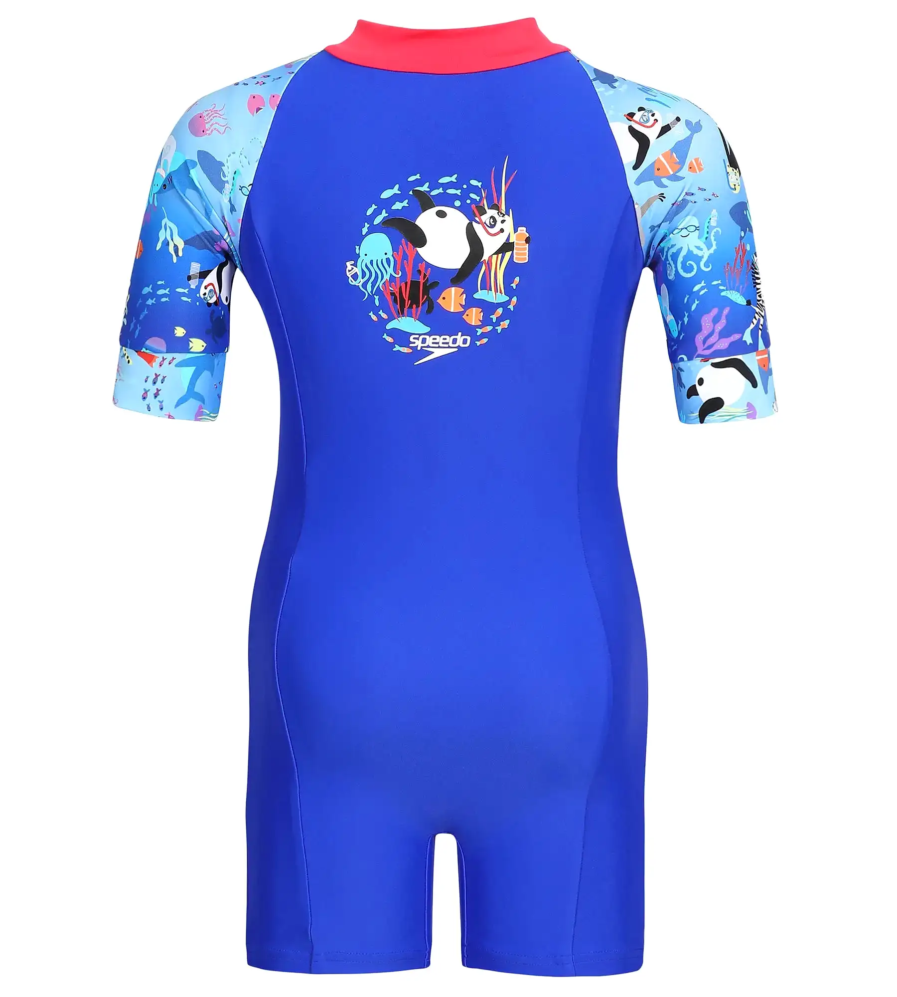 Girl's Endurance Essential All In One Suit  - Rasberry Fill & Cobalt