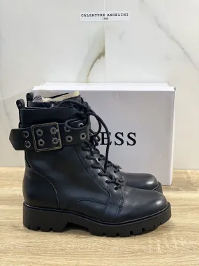 Guess Combat Boot Donna Pelle Nera Casual Boot Guess Donna 37