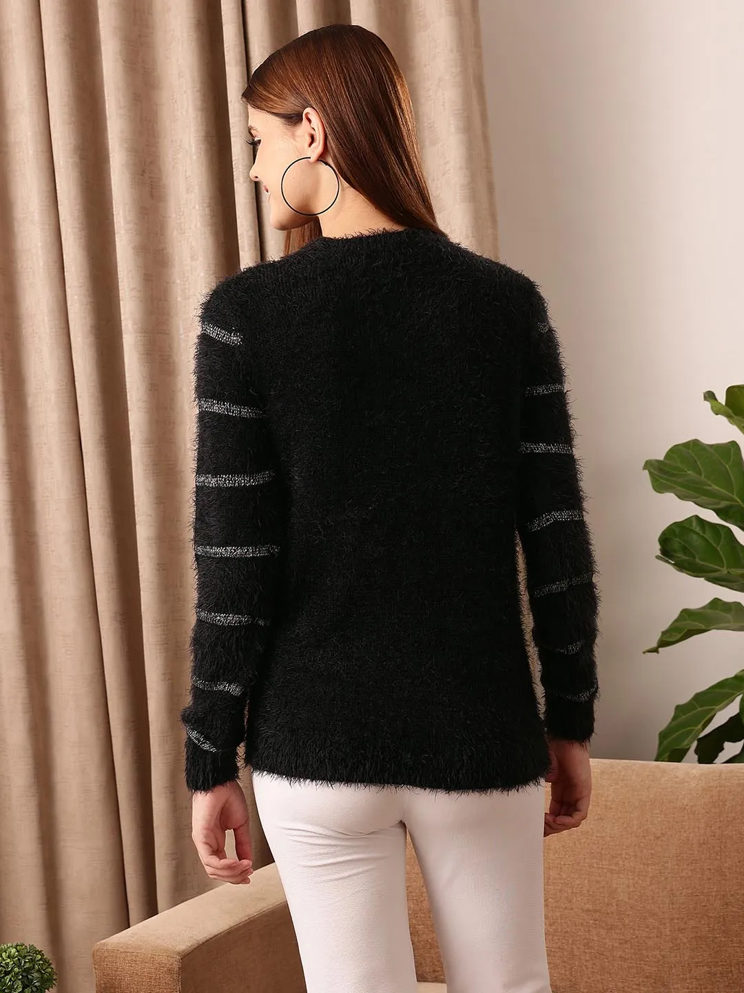 Hairy lurex sweater