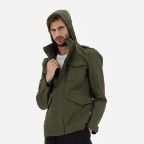 Herno Field Jacket In Light Cotton Militare