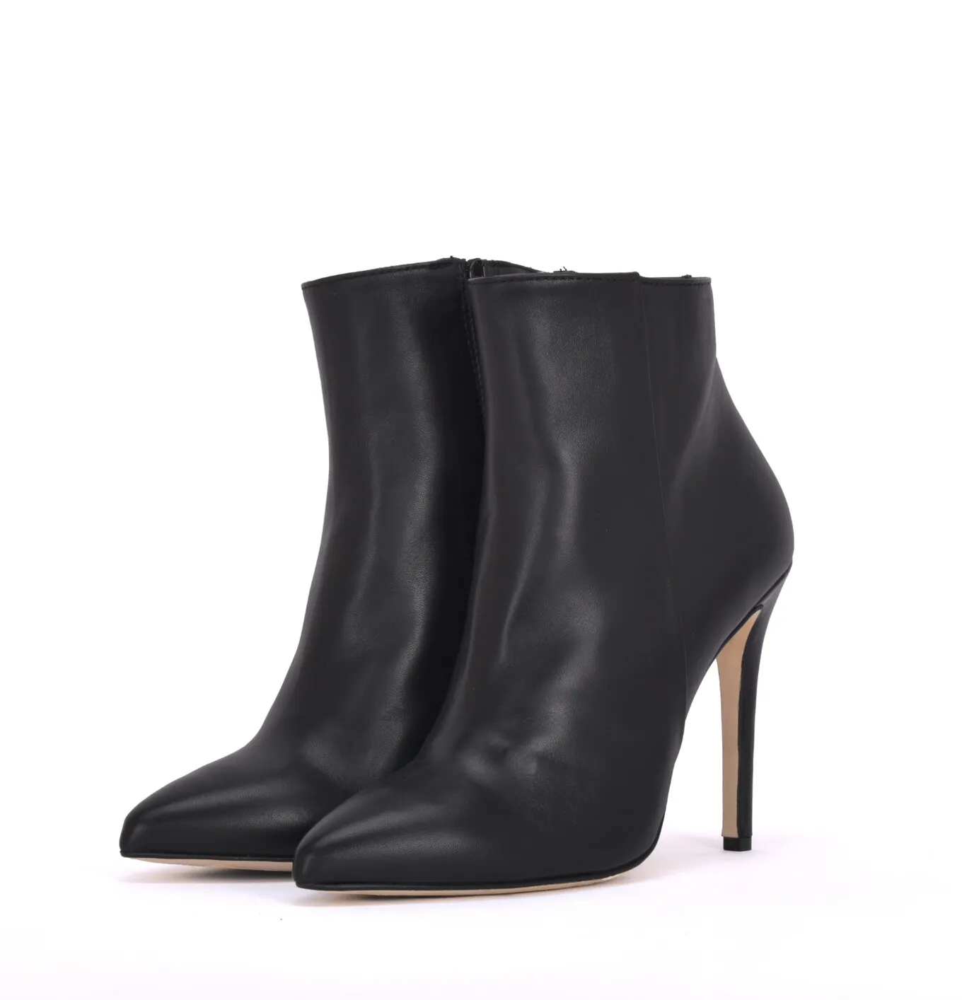 High Italian ankle boots VESTA with stiletto heels in real leather