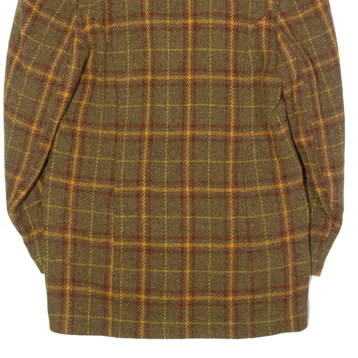 H&M Womens Blazer Jacket Green Tweed Wool 90s Check UK 8