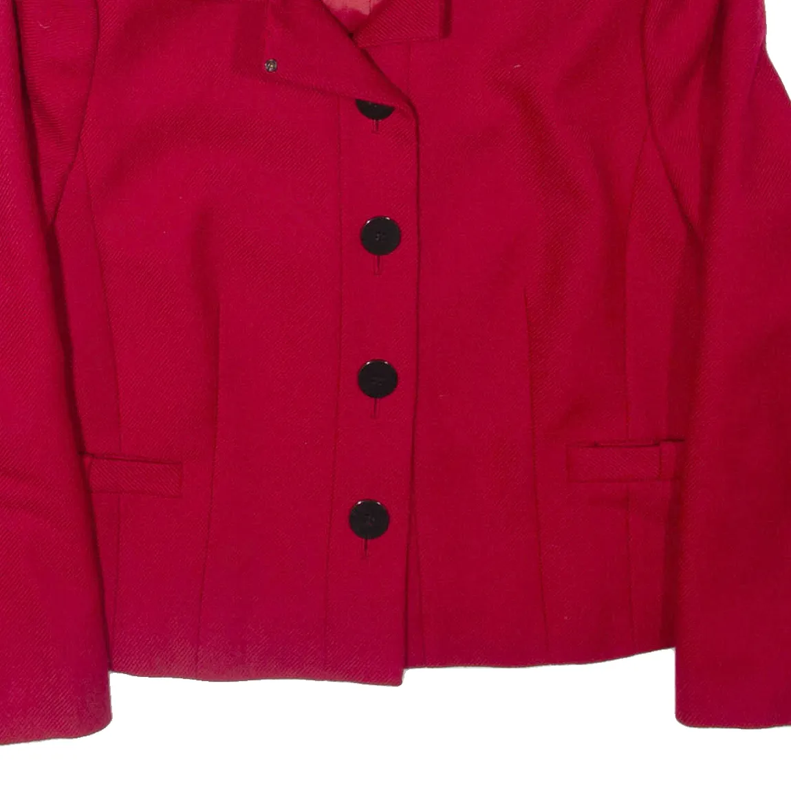 HOBBS Womens Blazer Jacket Red Wool UK 8