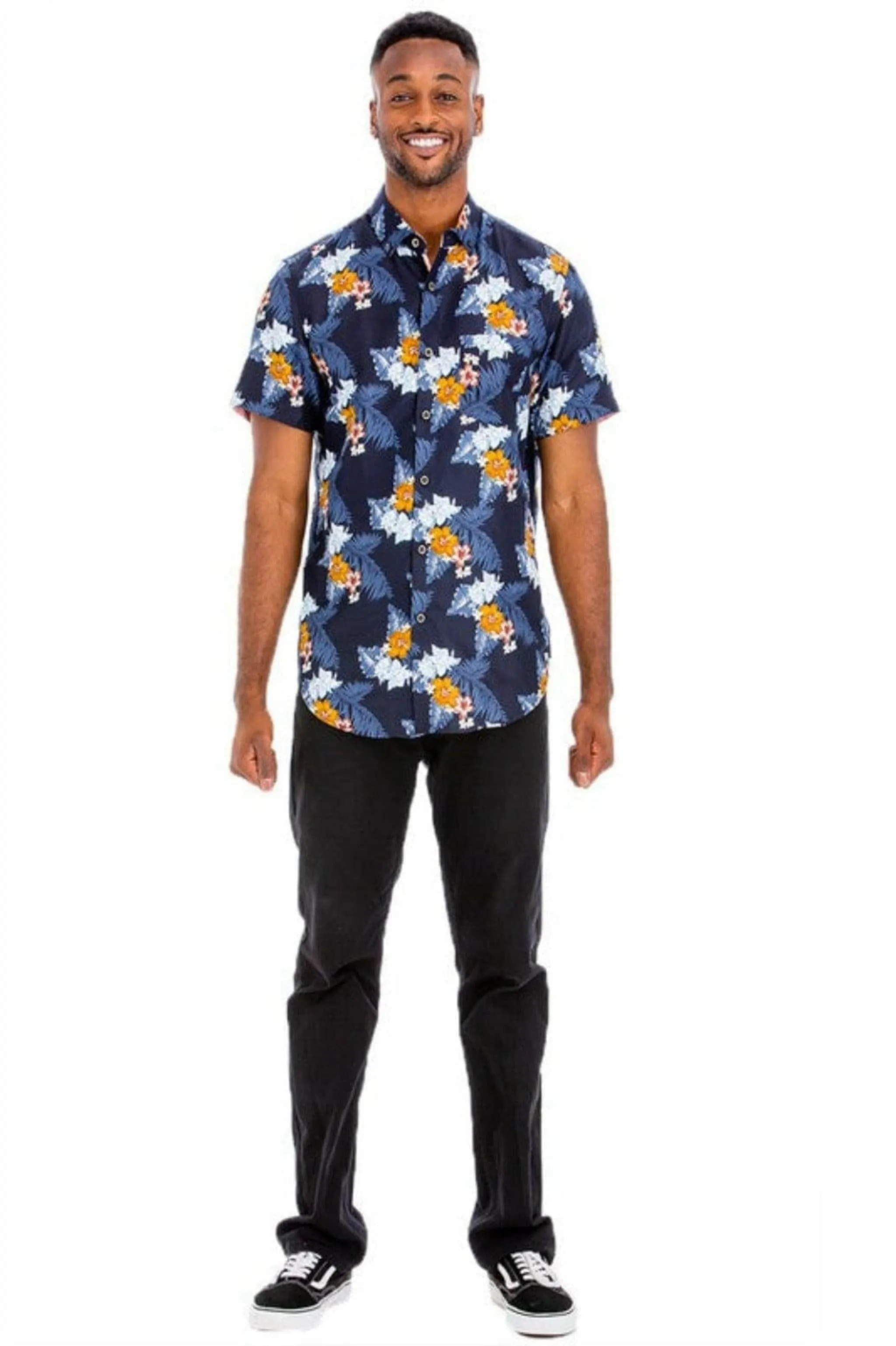 Hudson Hawaiian Print Button Shirt