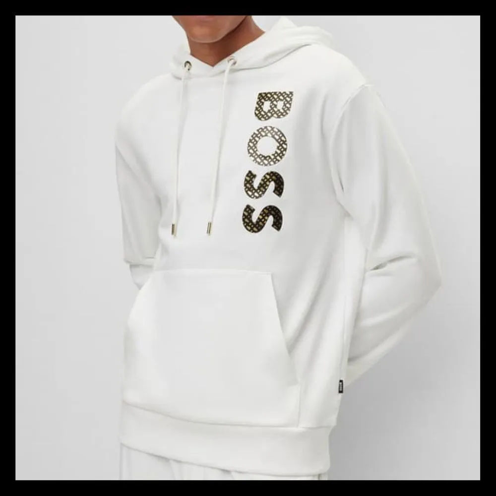 Hugo Boss  |Long Sleeves Cotton Logo Hoodies