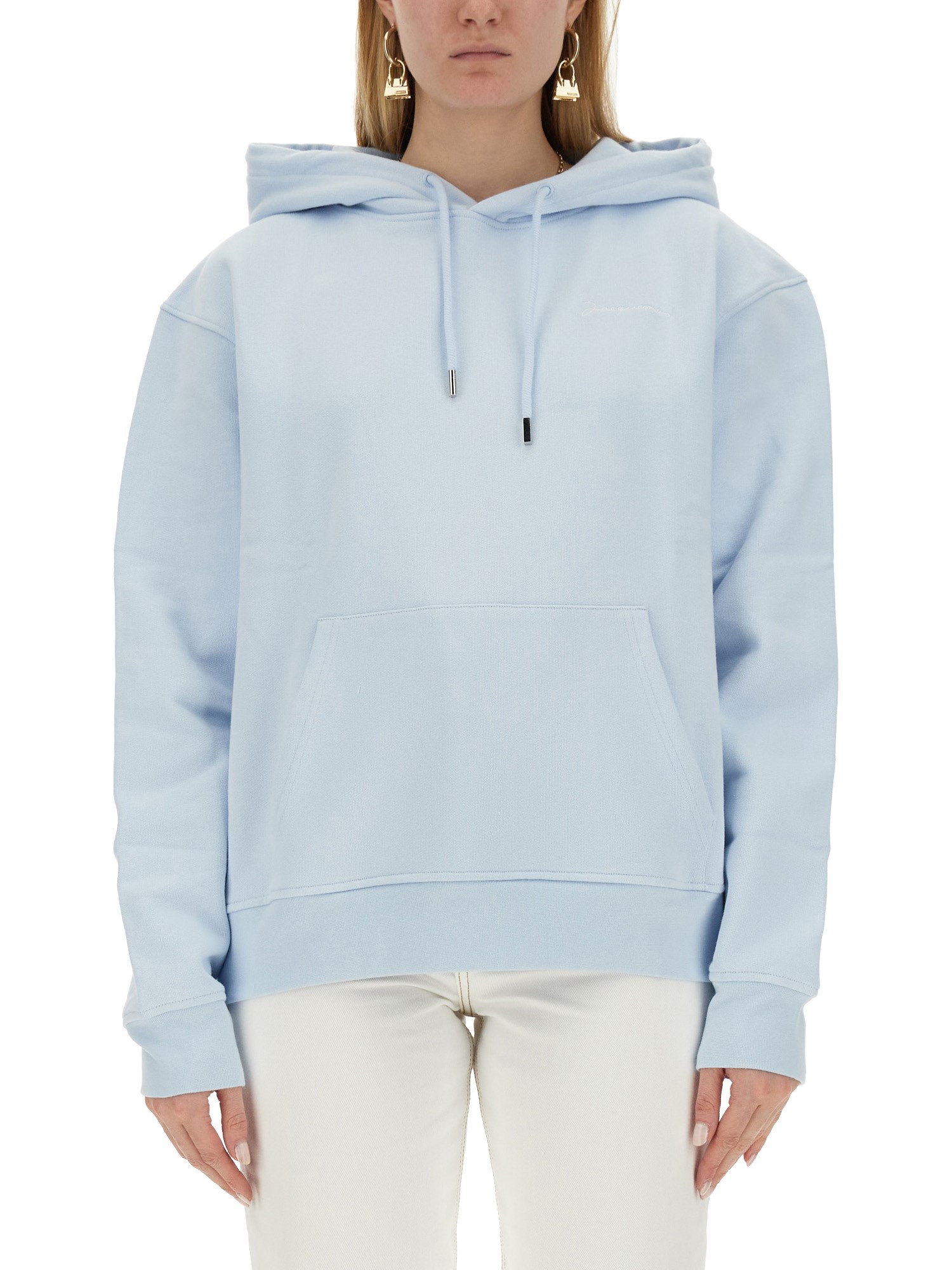 JACQUEMUS    COTTON SWEATSHIRT WITH LOGO