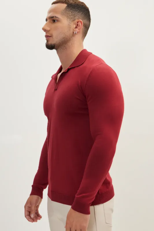 Johnny Polo Sweater - Burgundy