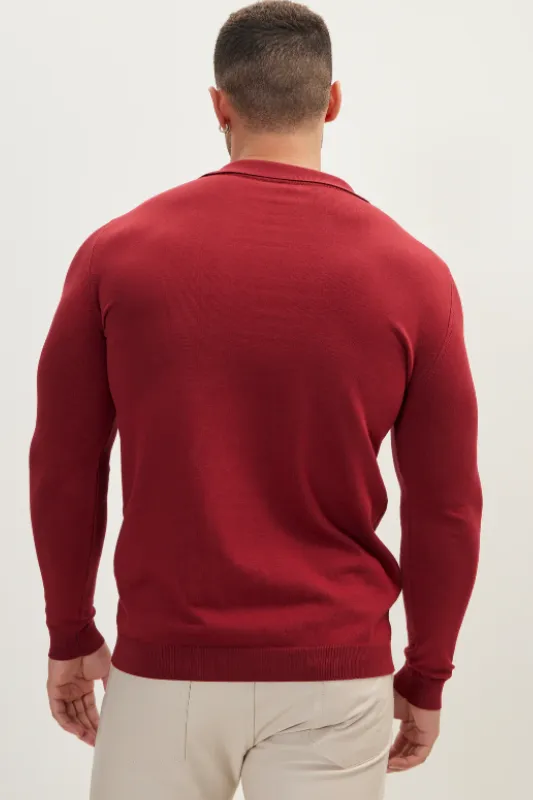 Johnny Polo Sweater - Burgundy