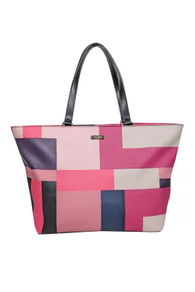 Kate Spade - Pink, Cream, & Navy Color Block Tote Bag