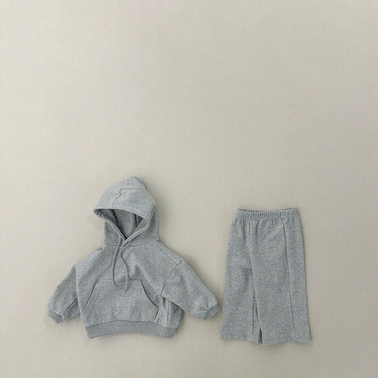 Kids Pullover Hoodie and Wide Pants Set (1-6y) - 4 Colors